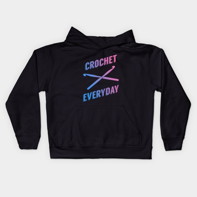 Crochet Everyday Gradient Kids Hoodie by Jujufox